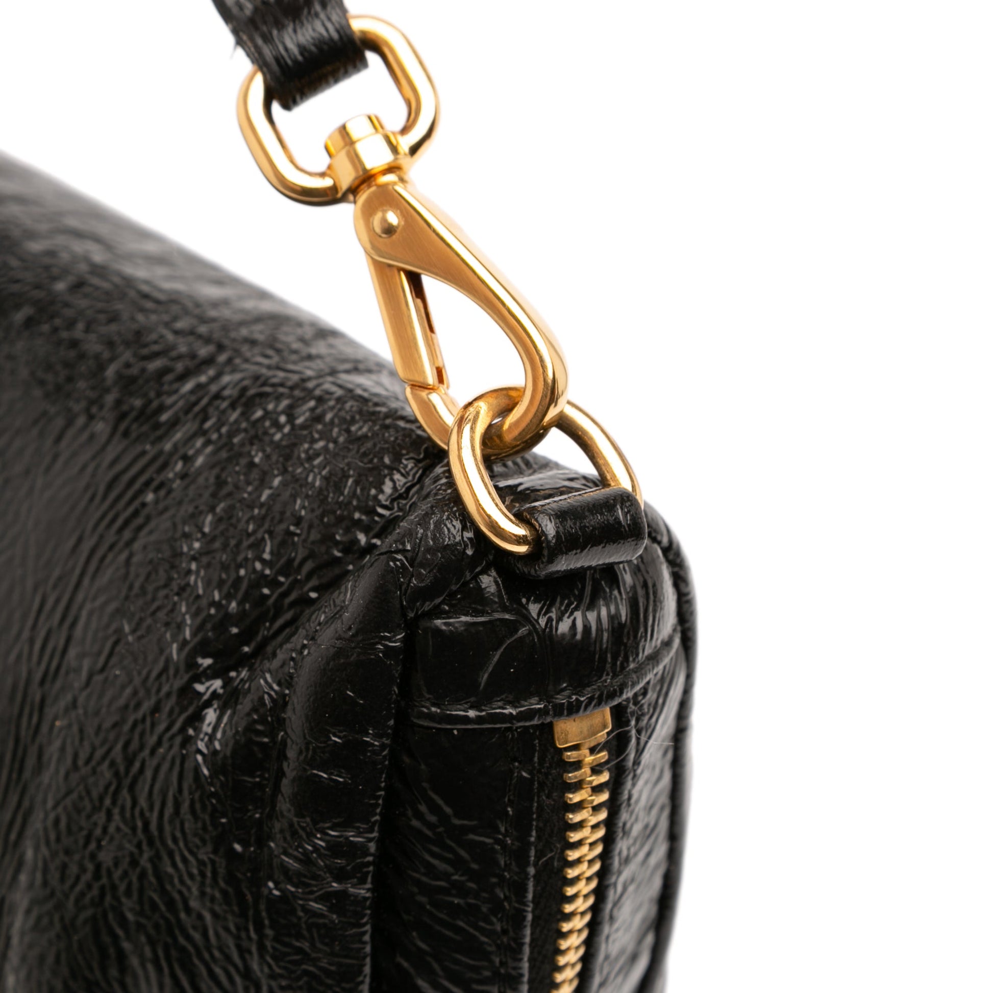 Patent Zip Handbag