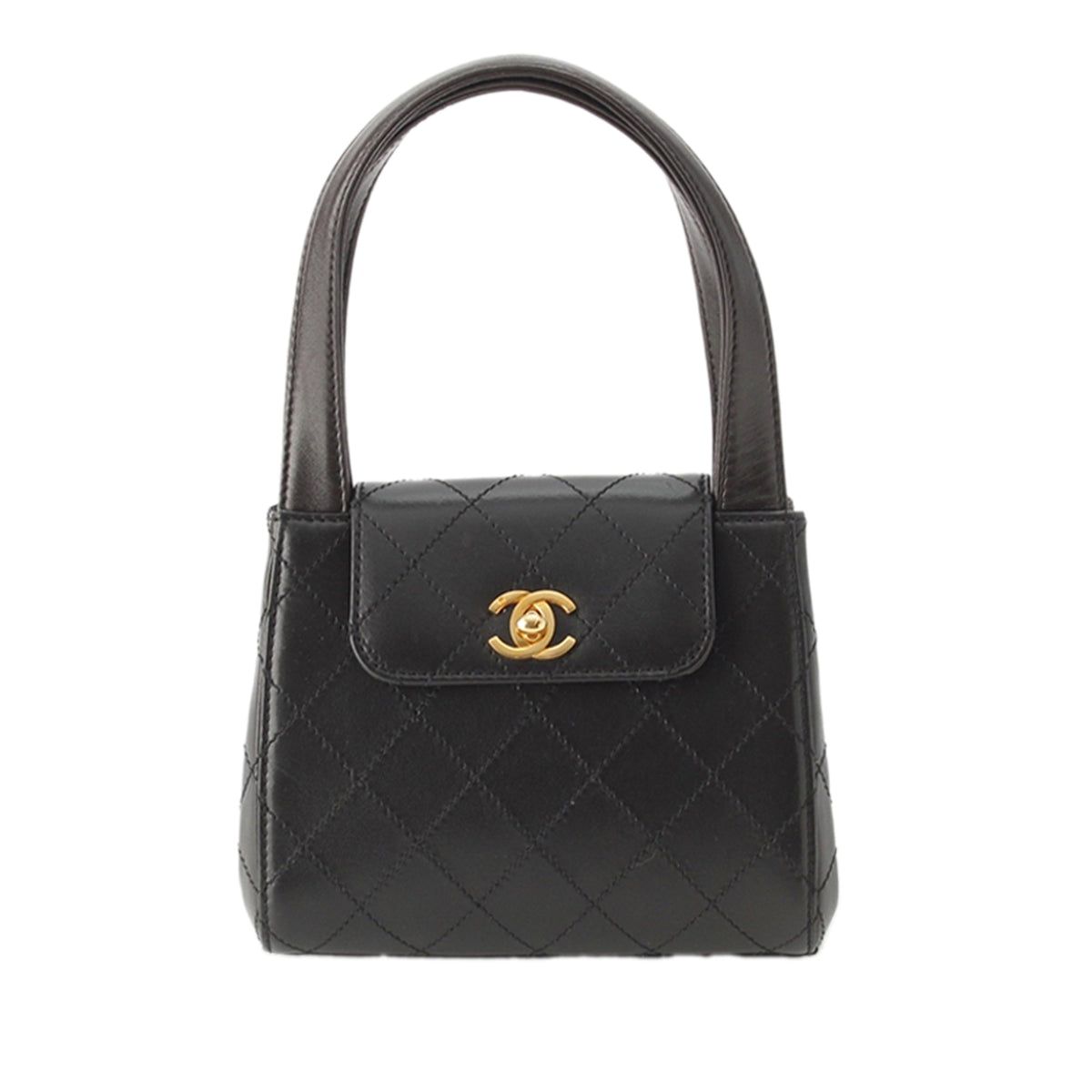 Chanel Mini CC Quilted Lambskin Top Handle Flap