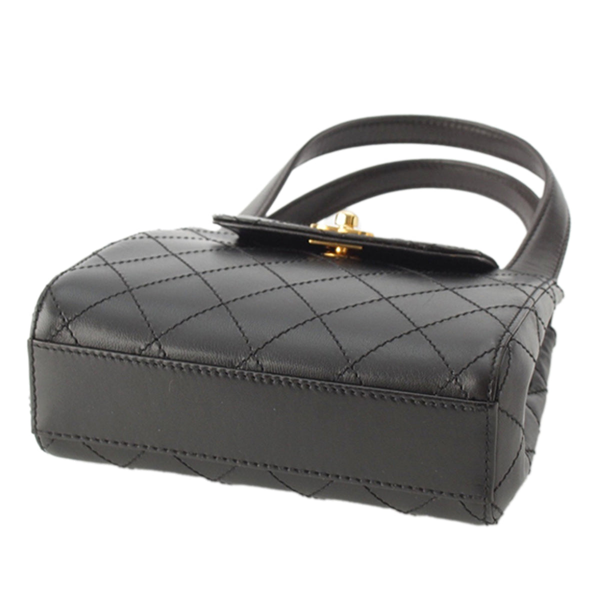Chanel Mini CC Quilted Lambskin Top Handle Flap