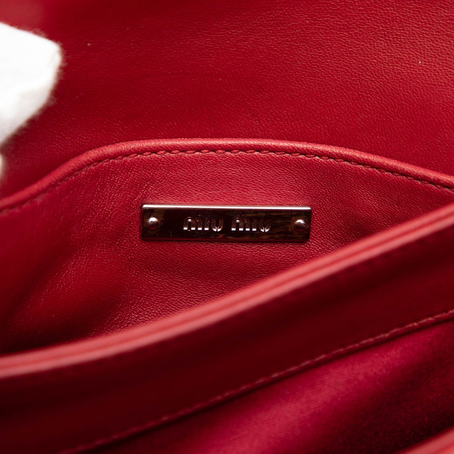 Miu Miu Studded Matelasse Leather Crossbody