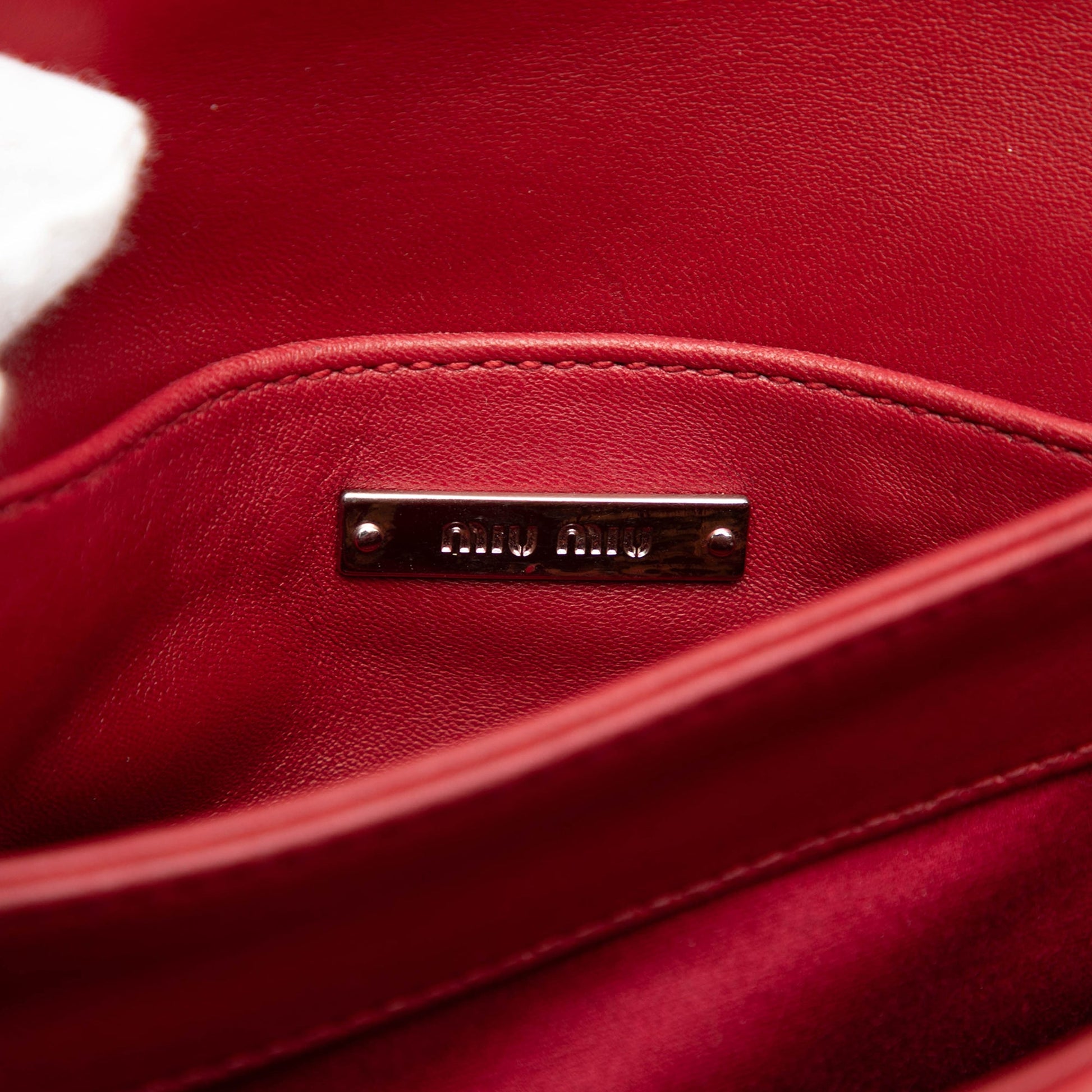 Miu Miu Studded Matelasse Leather Crossbody