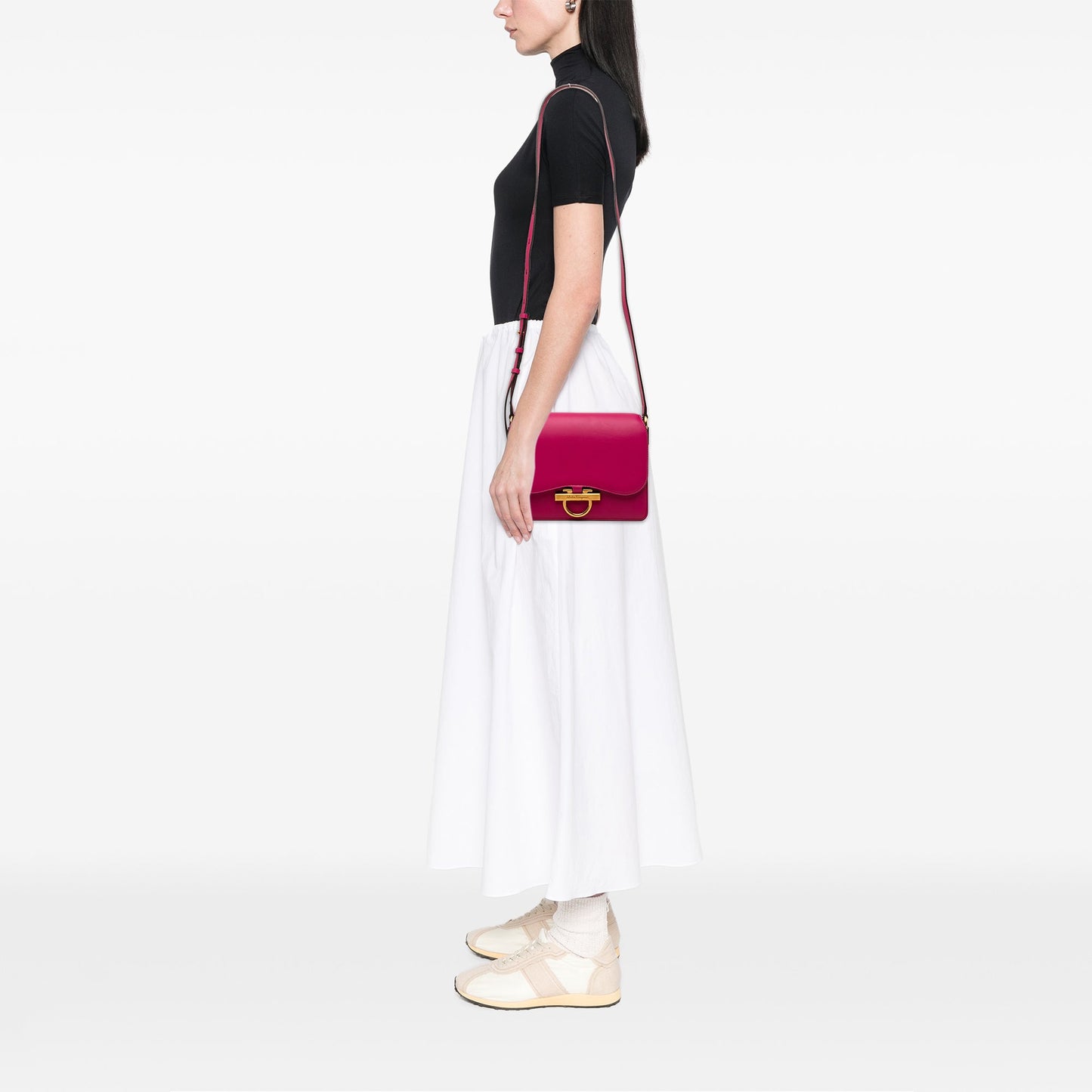 Ferragamo Calfskin Gancini Joanne Crossbody