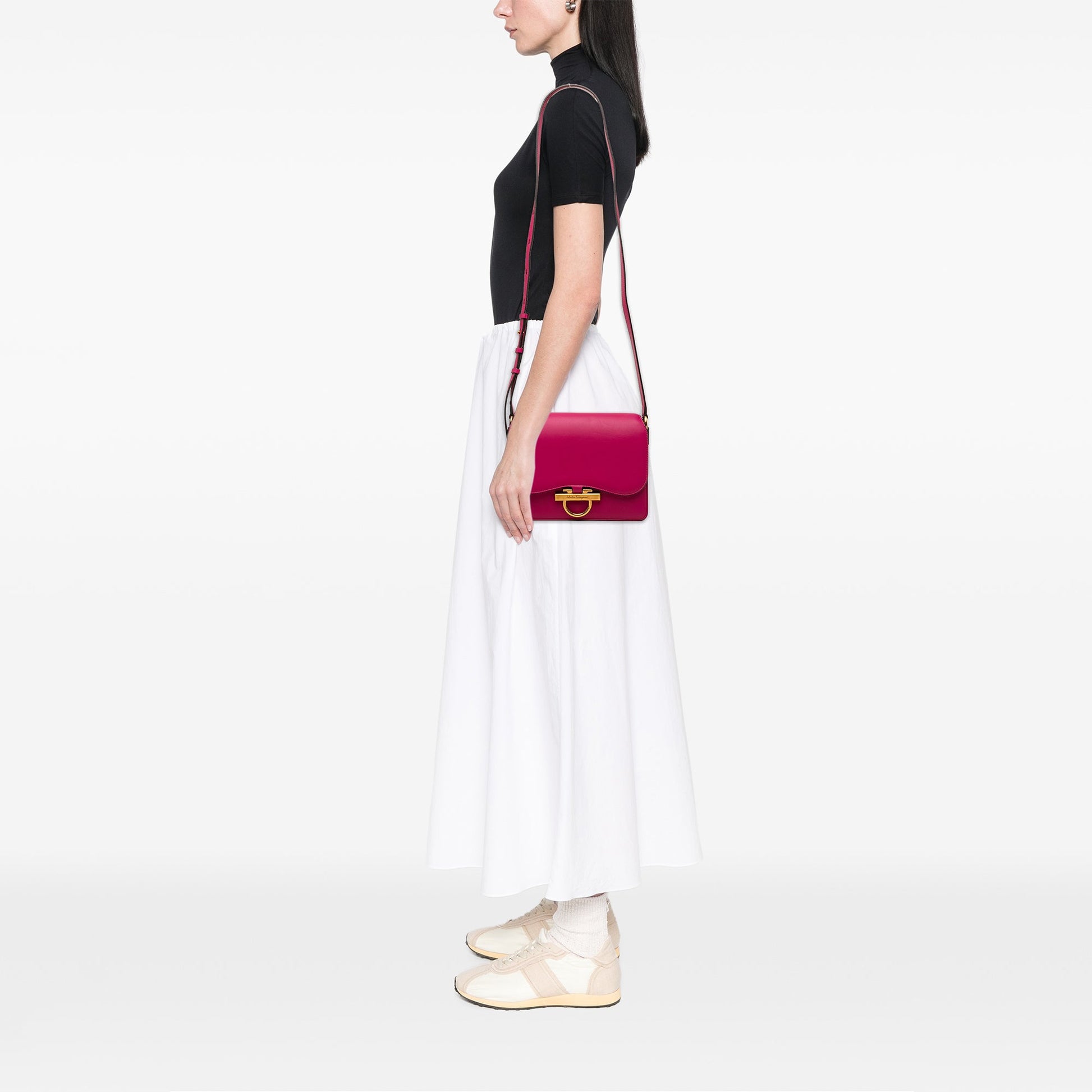 Ferragamo Calfskin Gancini Joanne Crossbody