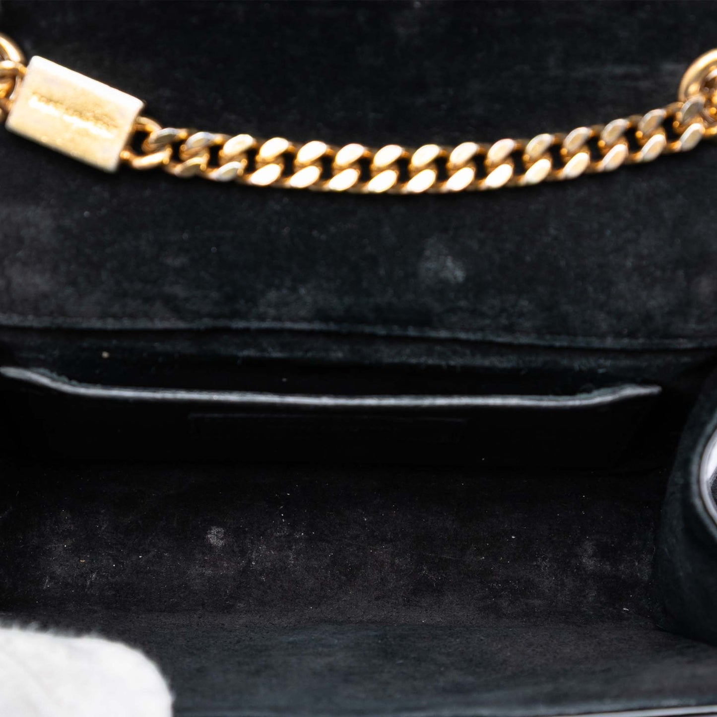 Small Quilted Patent Monogram Kate Tassel Crossbody