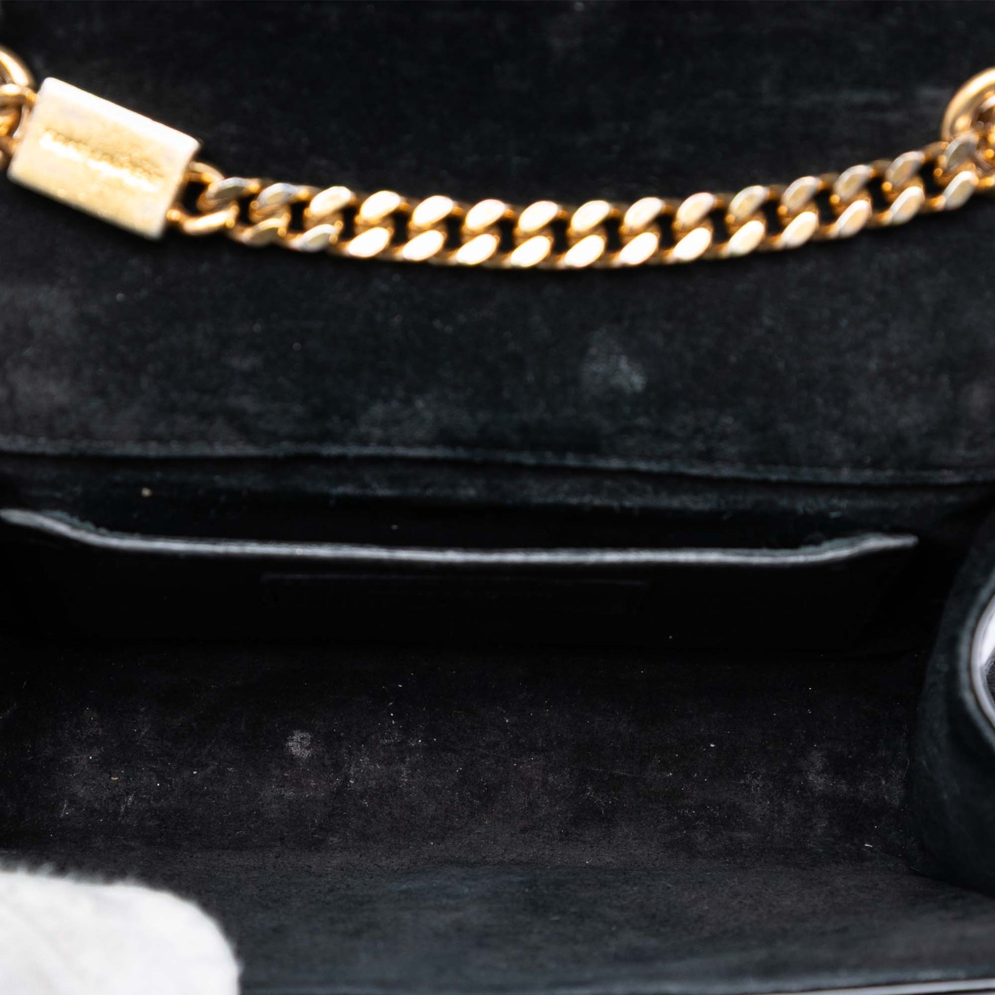 Small Quilted Patent Monogram Kate Tassel Crossbody