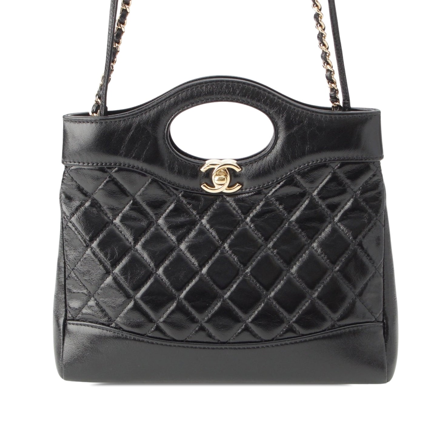 Chanel Mini Quilted Glazed Calfskin 31 Shopping Bag