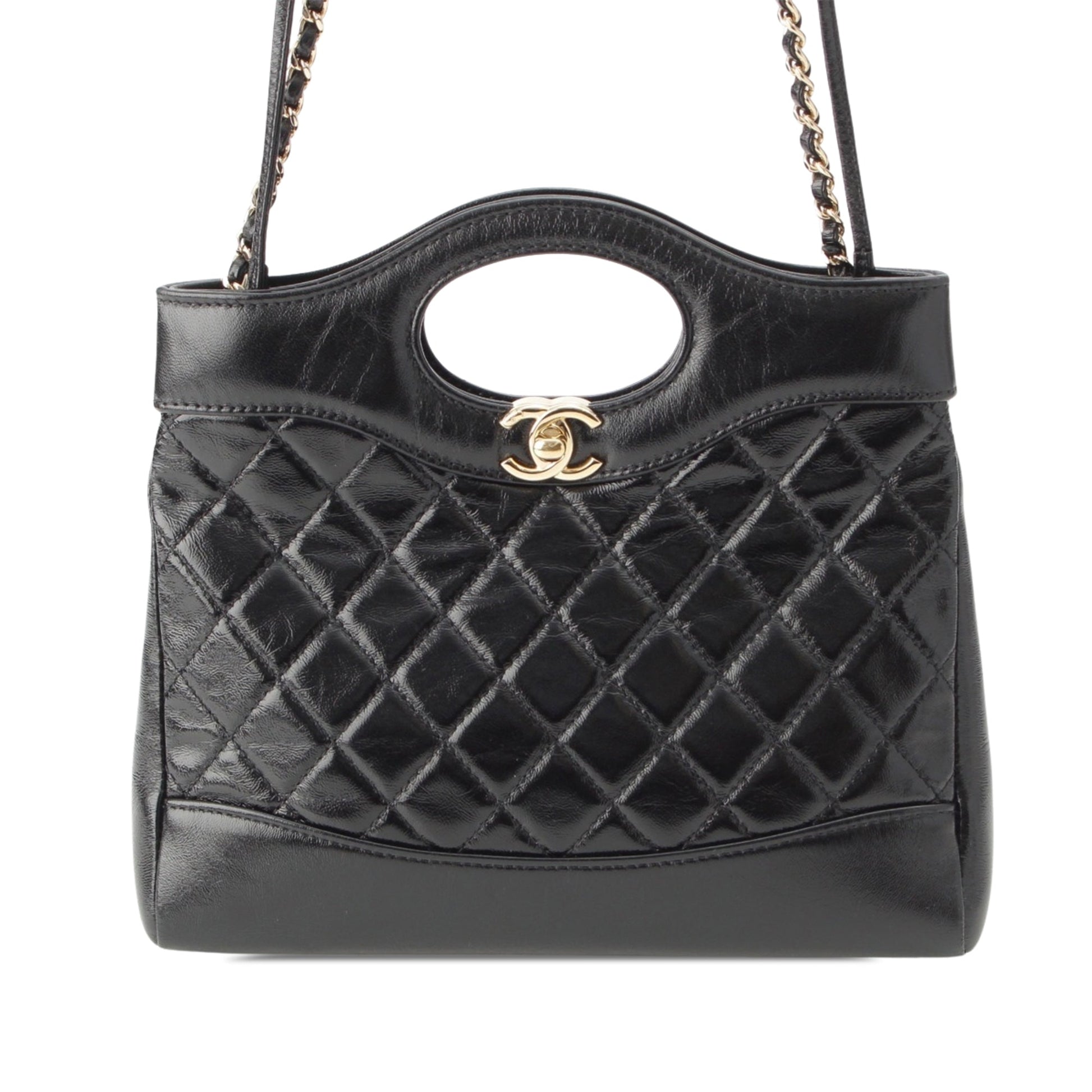 Chanel Mini Quilted Glazed Calfskin 31 Shopping Bag