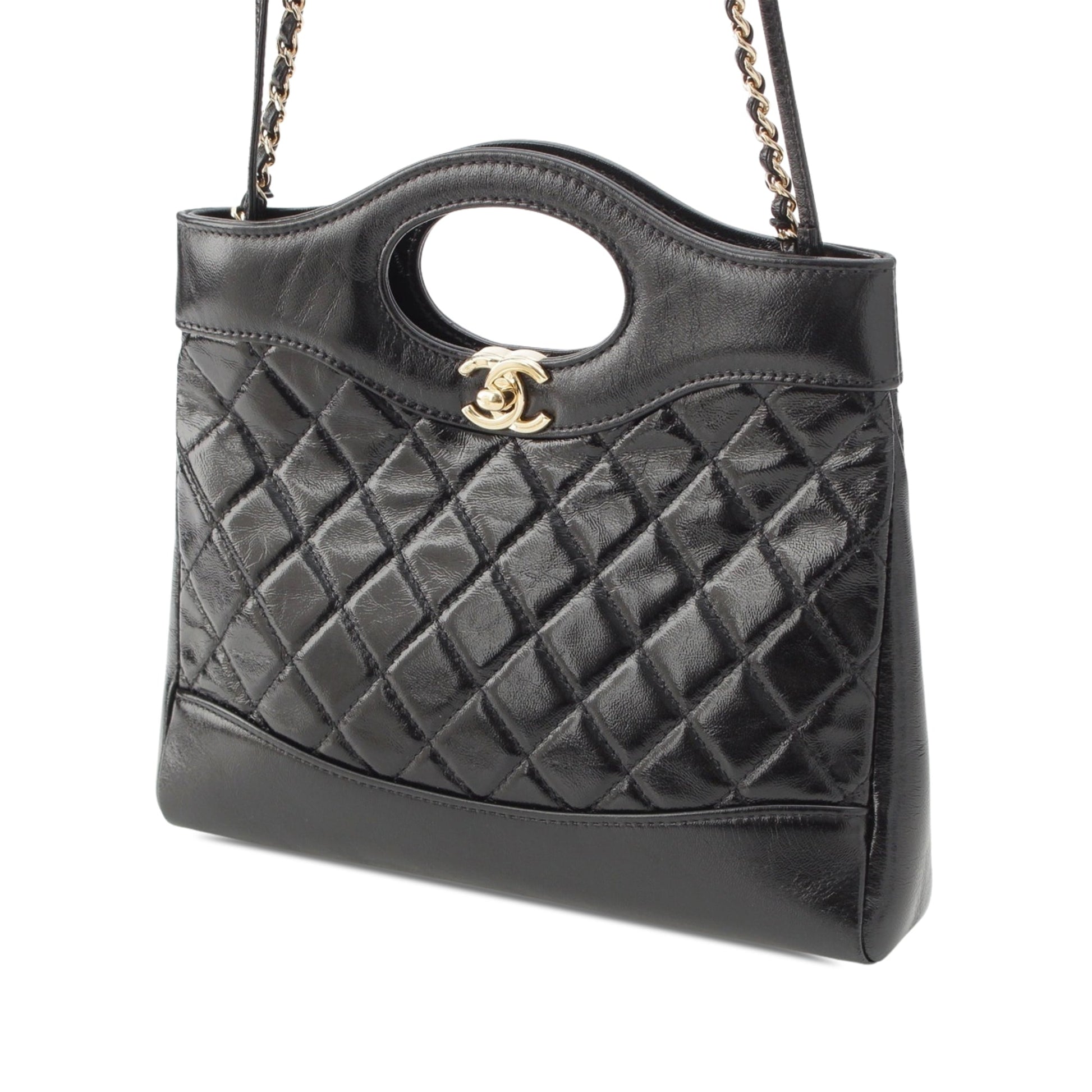 Chanel Mini Quilted Glazed Calfskin 31 Shopping Bag