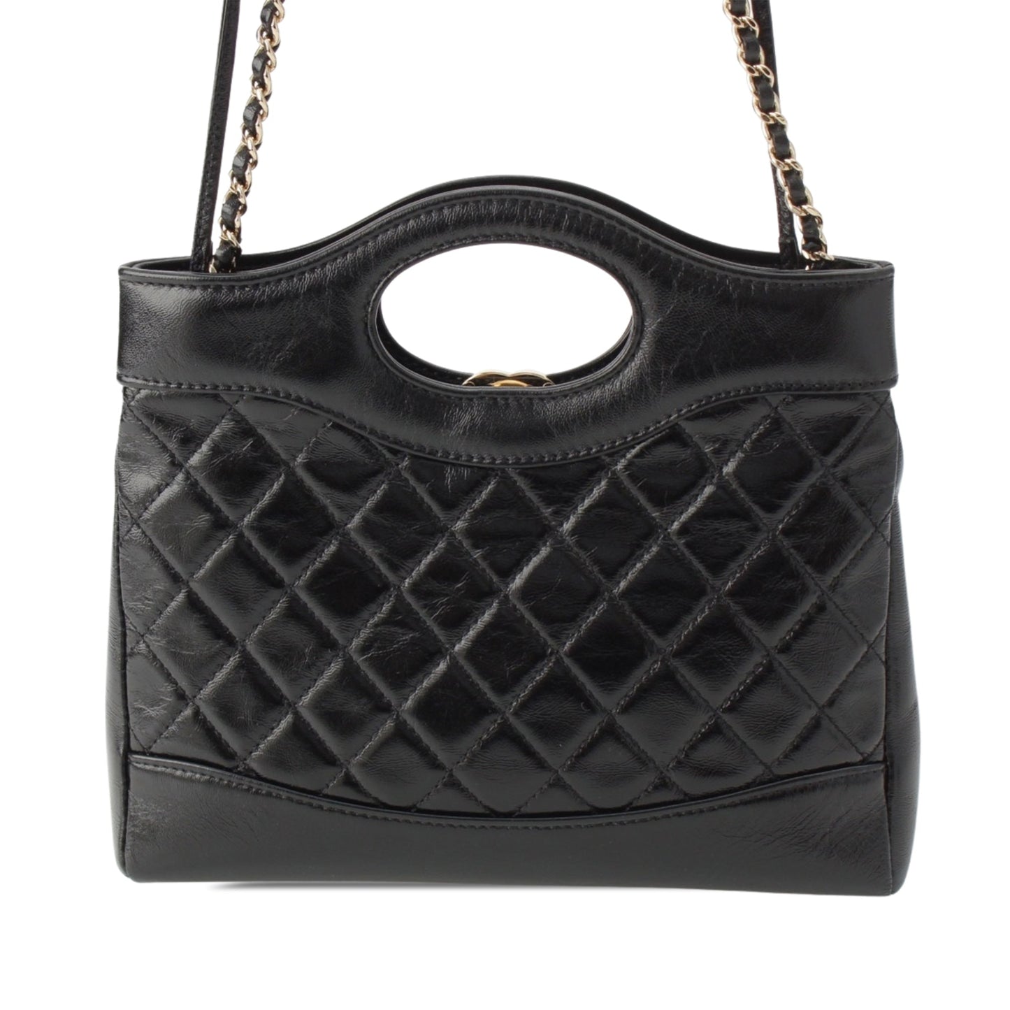 Chanel Mini Quilted Glazed Calfskin 31 Shopping Bag