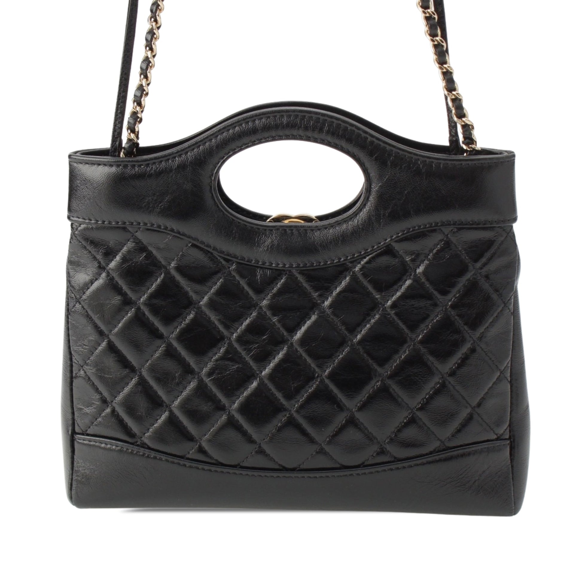 Chanel Mini Quilted Glazed Calfskin 31 Shopping Bag