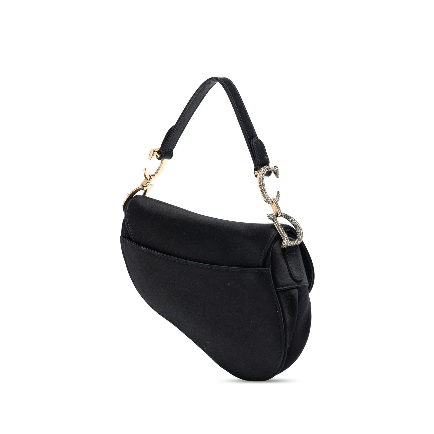 Dior Mini Satin Crystal Embellished Saddle Bag