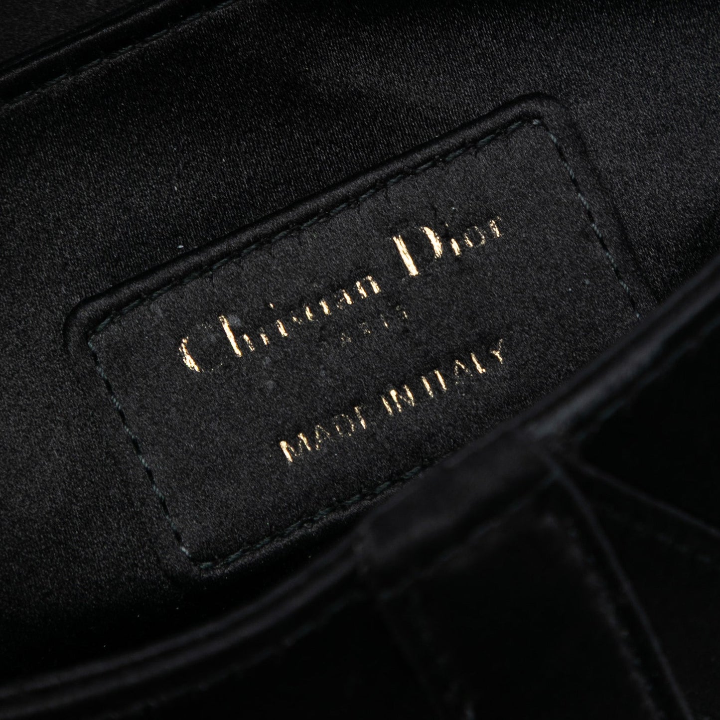 Dior Mini Satin Crystal Embellished Saddle Bag