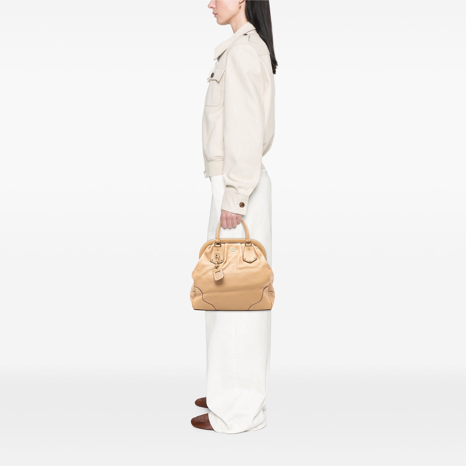 Prada Cervo Antik Frame Handbag