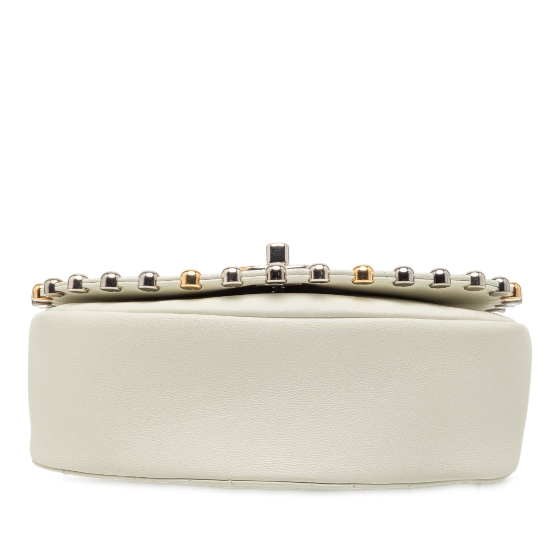Chanel Small Quilted Lambskin Studded Bubble Flap