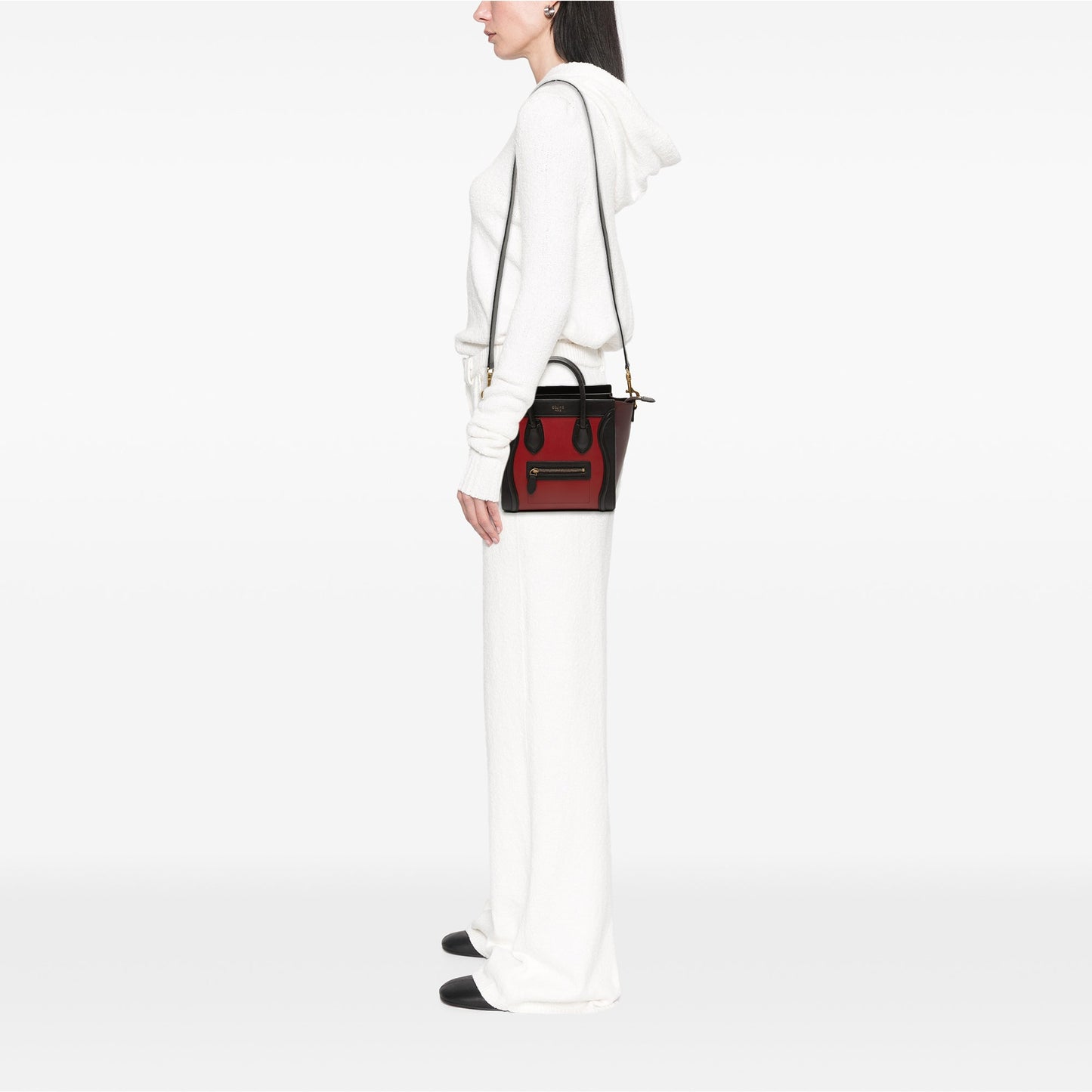Celine Nano Tricolor Leather Luggage Tote