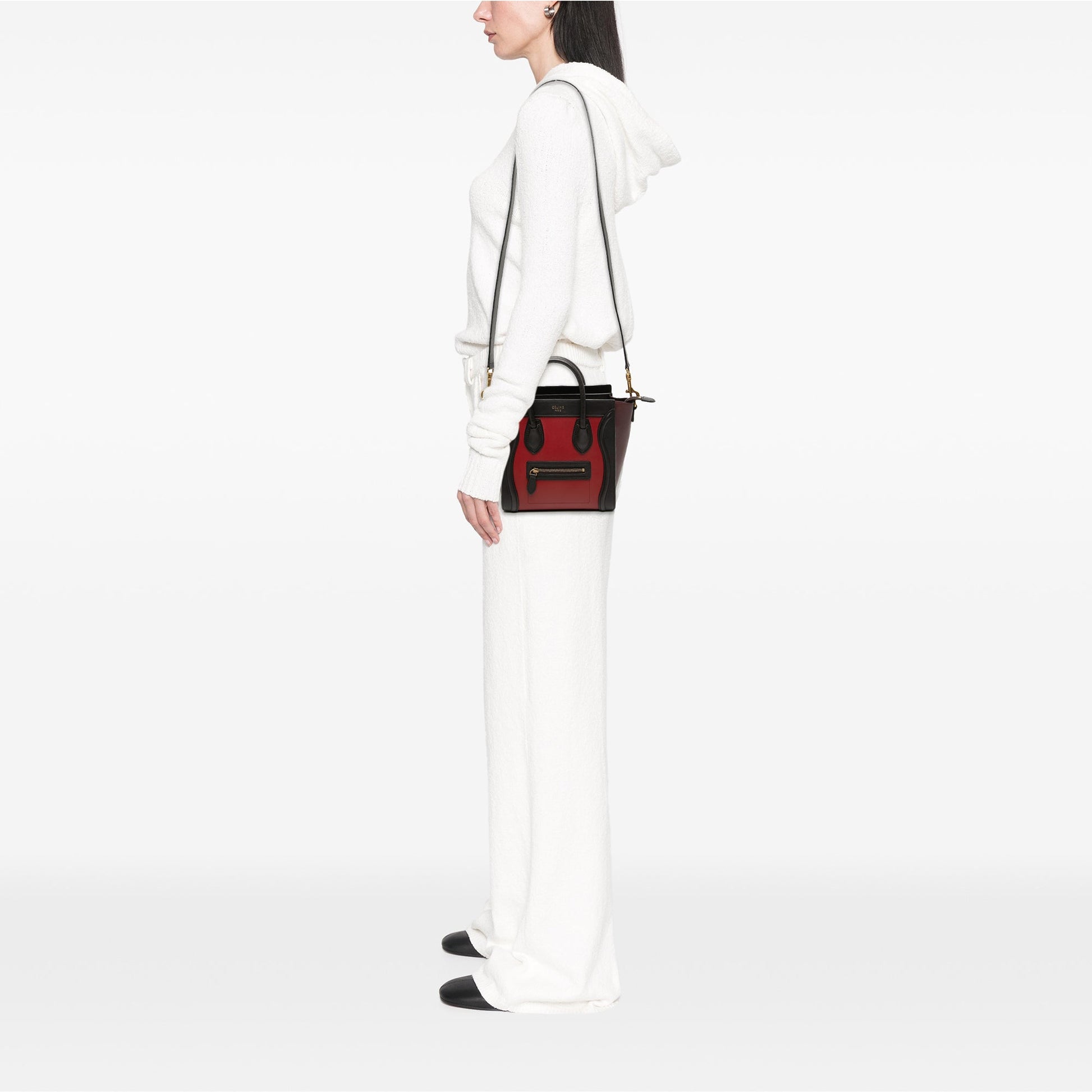Celine Nano Tricolor Leather Luggage Tote