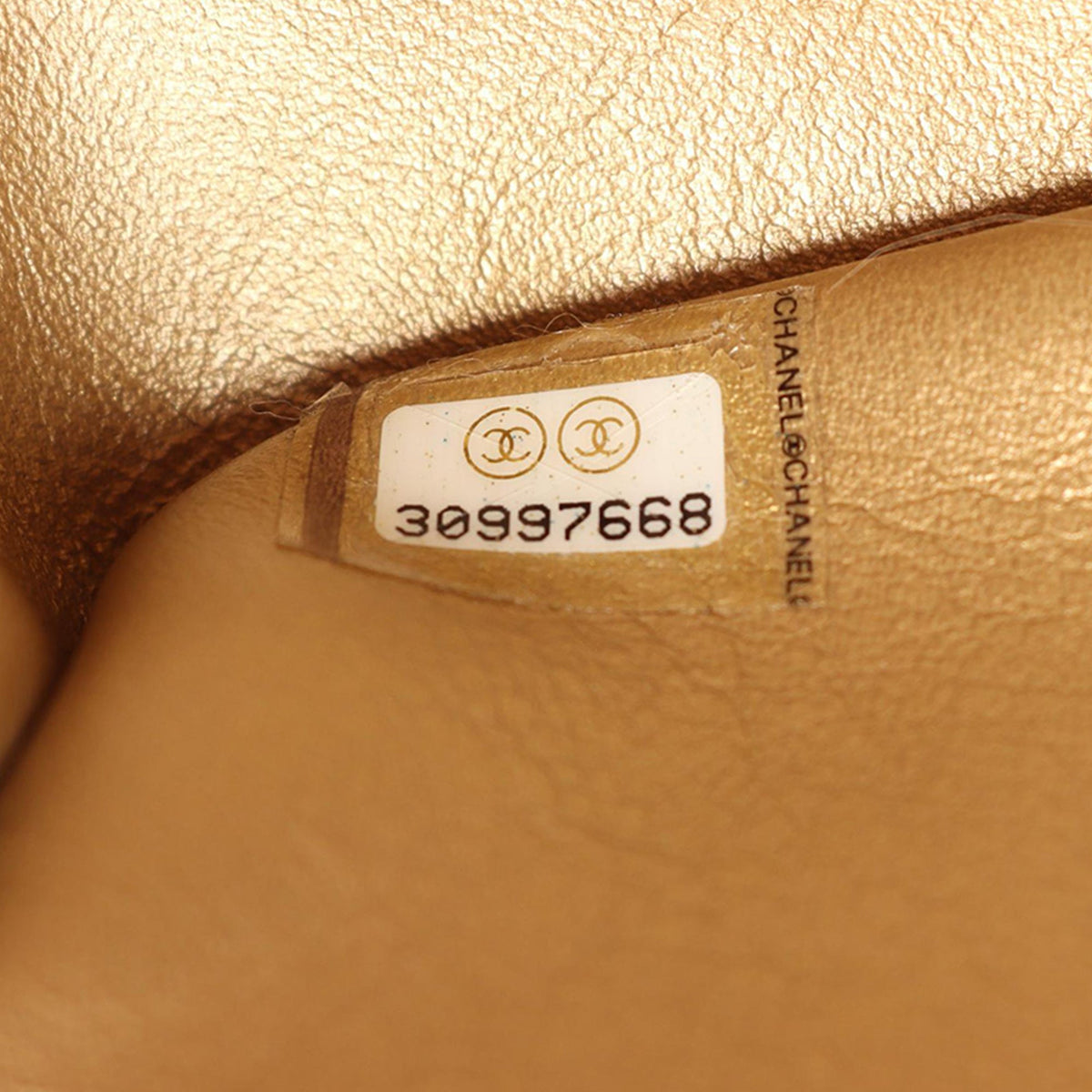 Chanel Mini Square Classic Lambskin Pearl Crush Single Flap — Pink