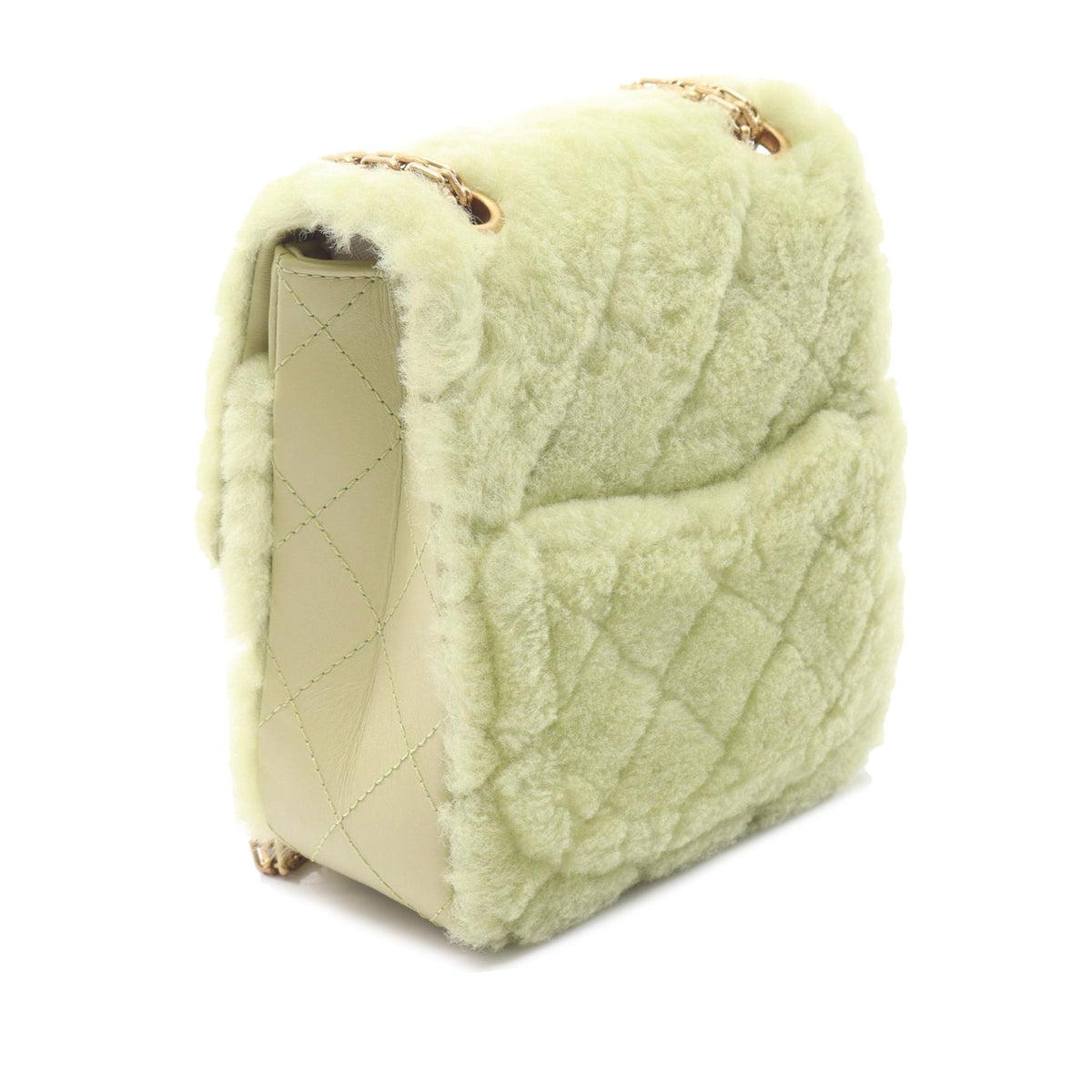 Chanel Mini Quilted Shearling 2.55 Reissue North South Flap