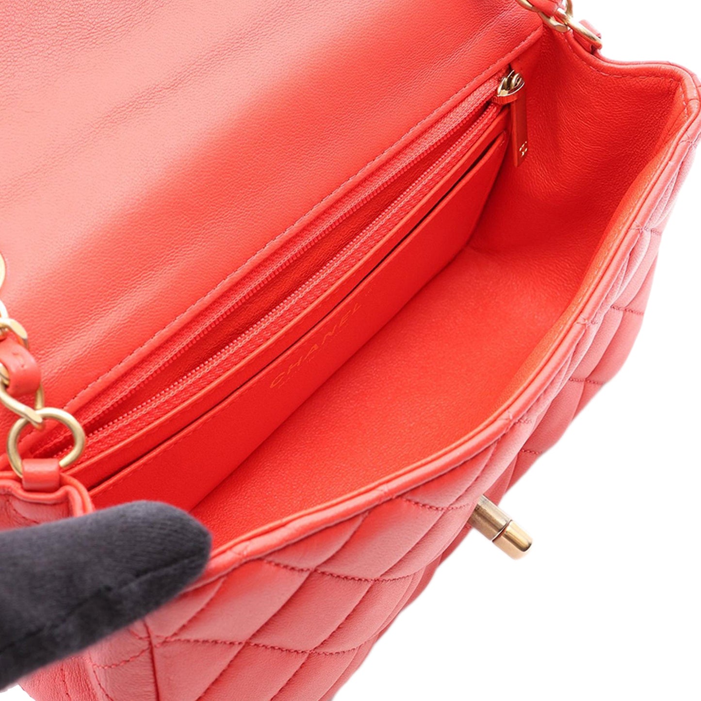 Chanel Mini Rectangular Classic Lambskin Single Flap