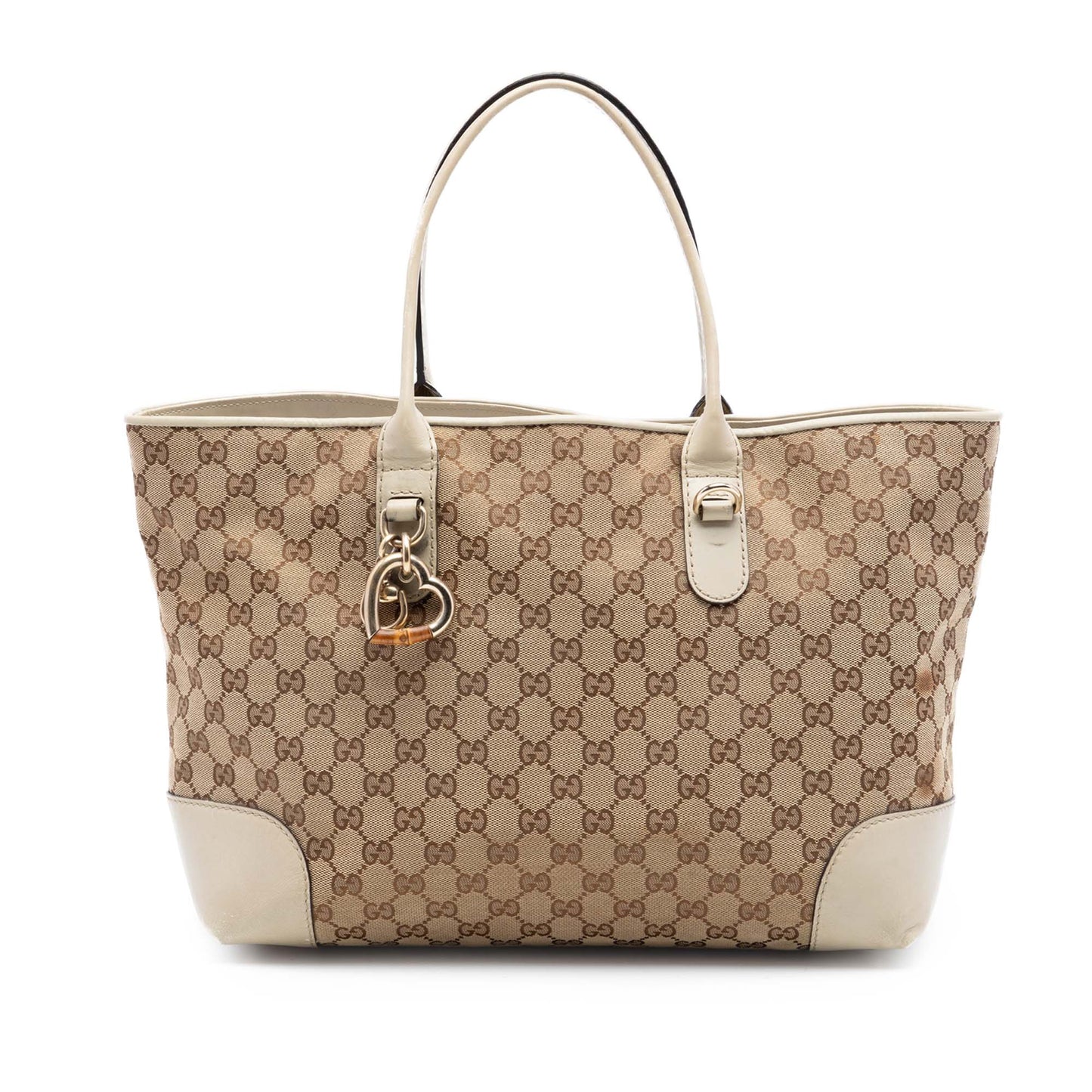 Gucci GG Canvas Heart Bit Tote