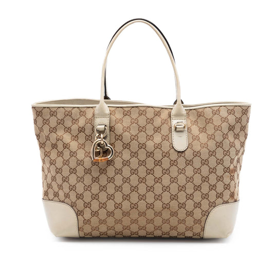 Gucci GG Canvas Heart Bit Tote