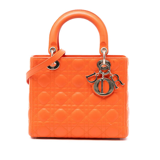 Dior Medium Lambskin Cannage Lady Dior