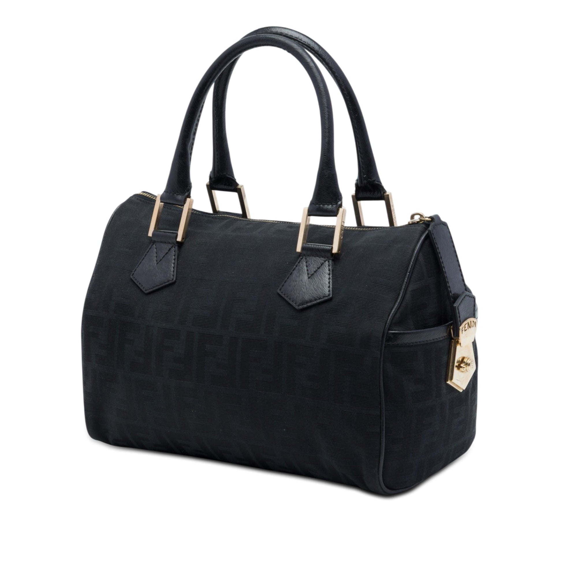 Fendi Zucca Canvas Boston Bag
