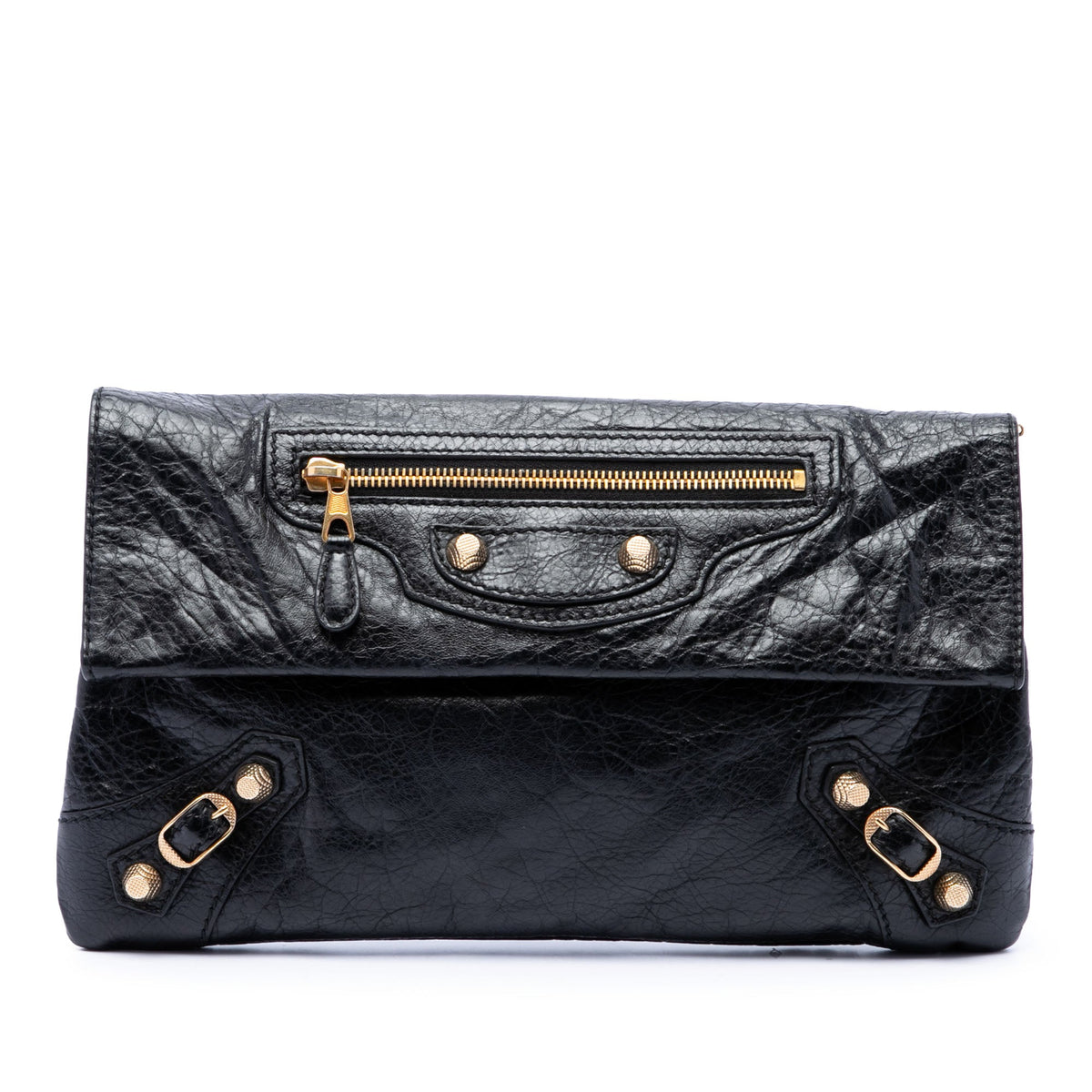Balenciaga Lambskin Motocross Giant 12 Envelope Clutch