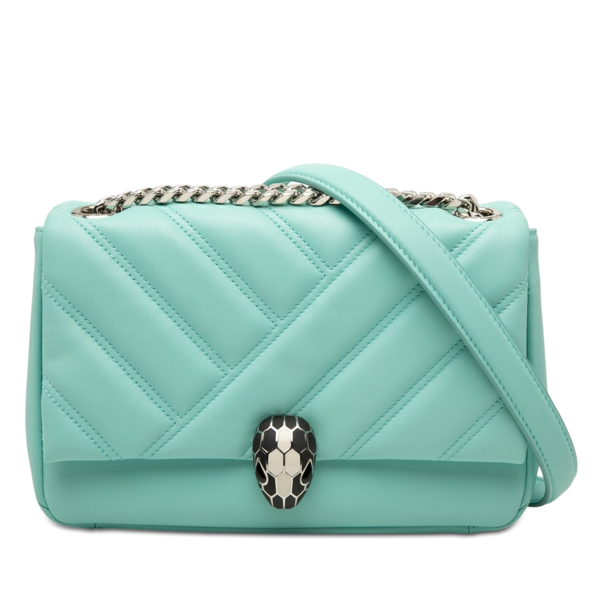 Bvlgari Small Leather Serpenti Cabochon Crossbody