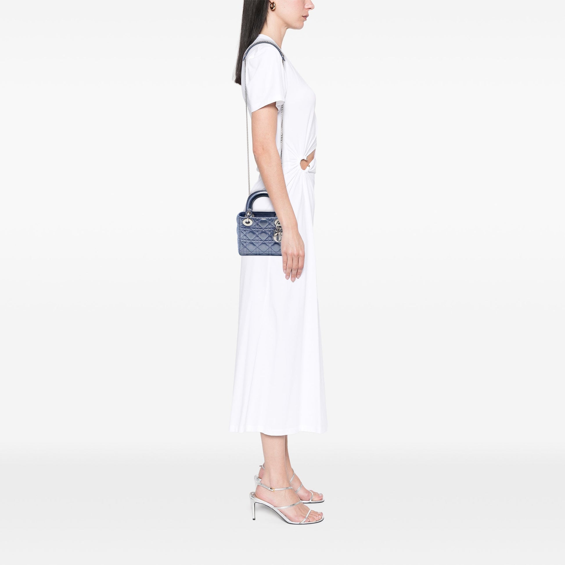 Dior Mini Iridescent Lambskin Cannage Lady Dior