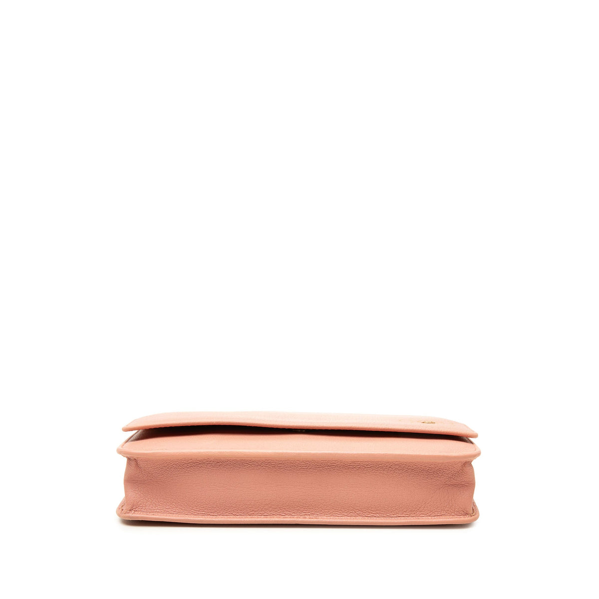 Chanel CC Calfskin Camellia Wallet On Chain — Pink