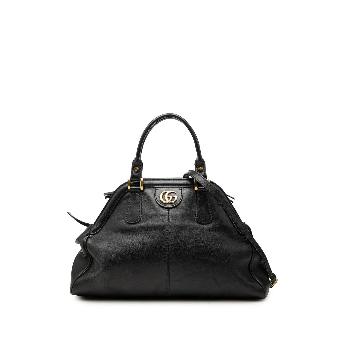Gucci Medium Calfskin Rebelle Satchel — Black