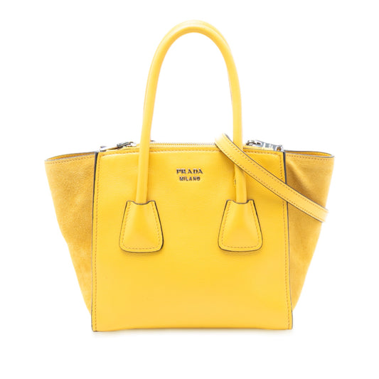 Prada Small Glace Calf Twin Pocket Satchel