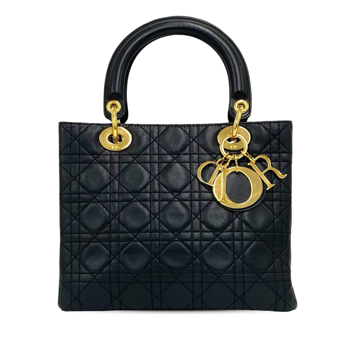 Dior Medium Calfskin Cannage Lady Dior