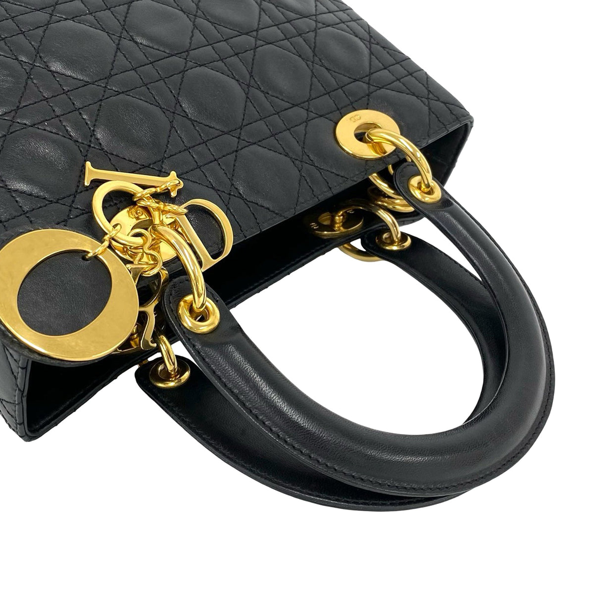 Dior Medium Calfskin Cannage Lady Dior