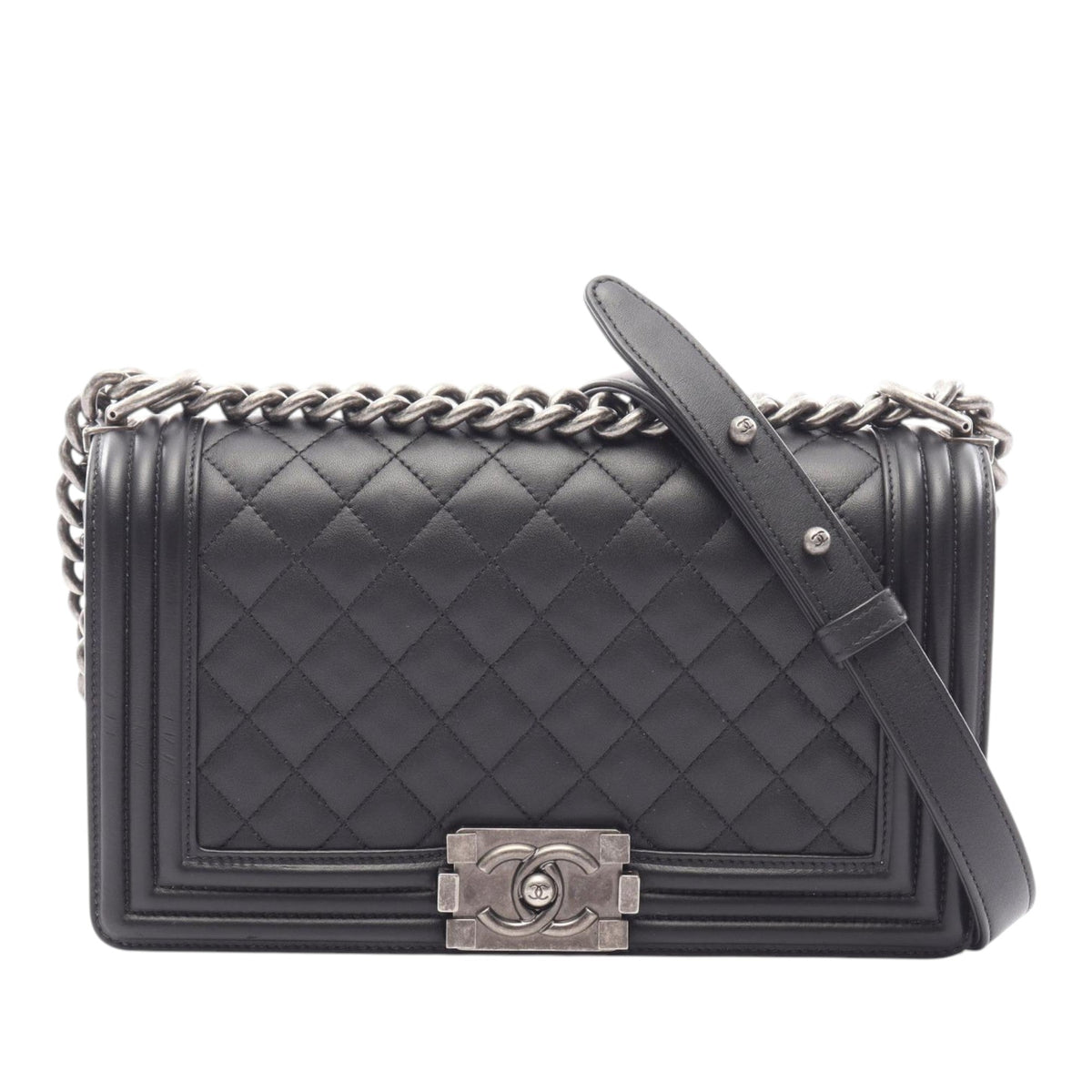 Chanel Old Medium Quilted Lambskin Boy Flap