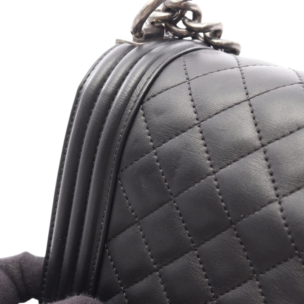 Chanel Old Medium Quilted Lambskin Boy Flap