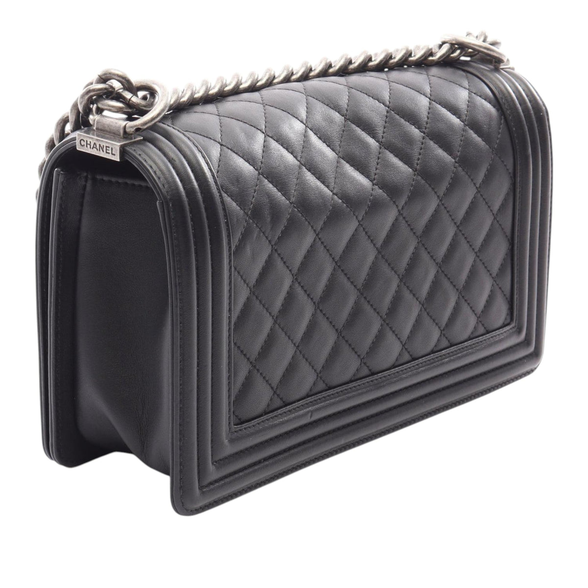 Chanel Old Medium Quilted Lambskin Boy Flap