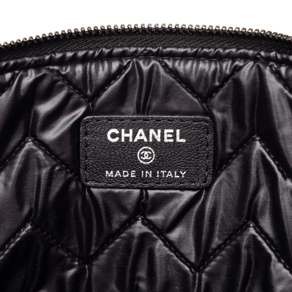Chanel Large Diagonal Chevron Lambskin So Black Reissue 2.55 O Case Clutch