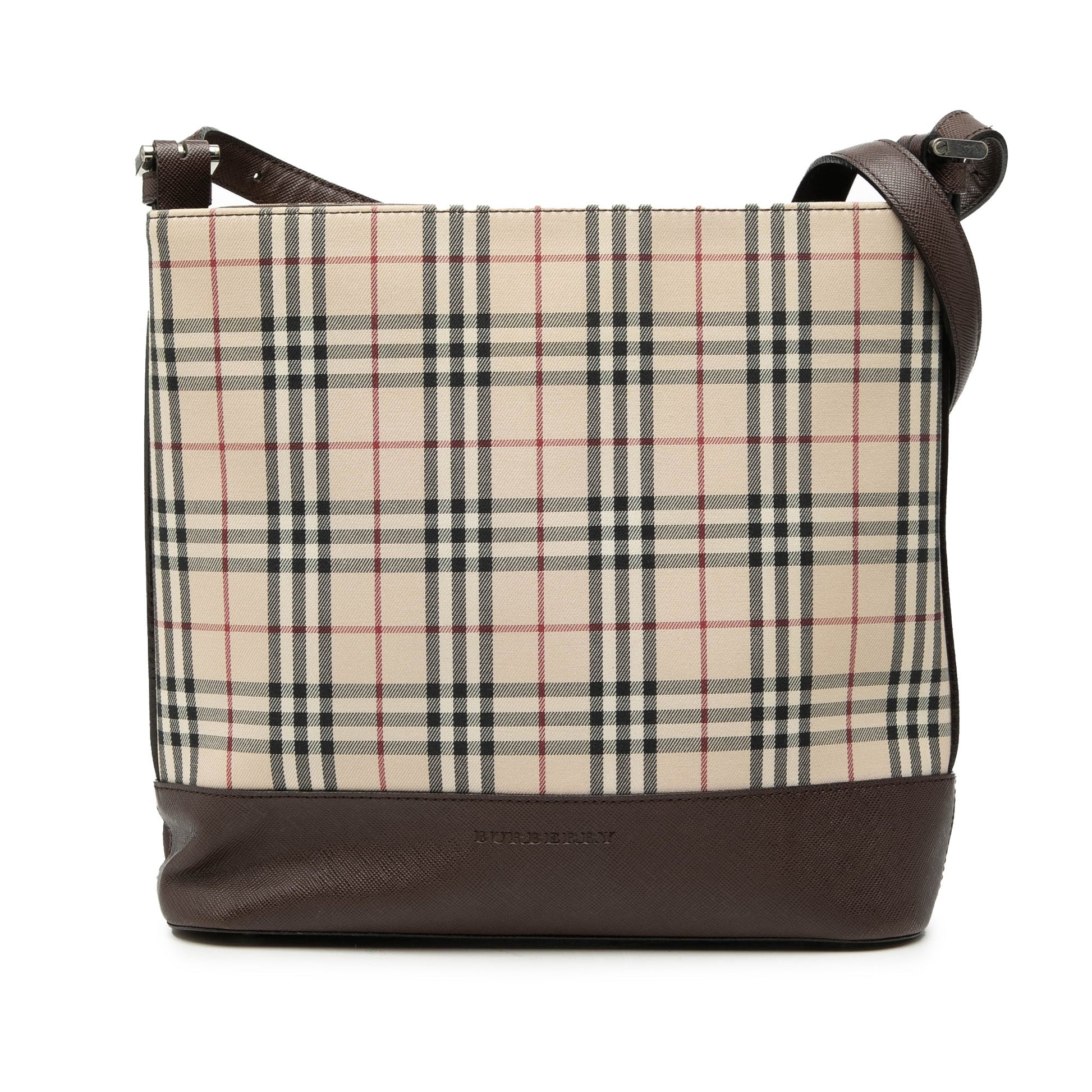 Burberry House Check Canvas Shoulder Bag
