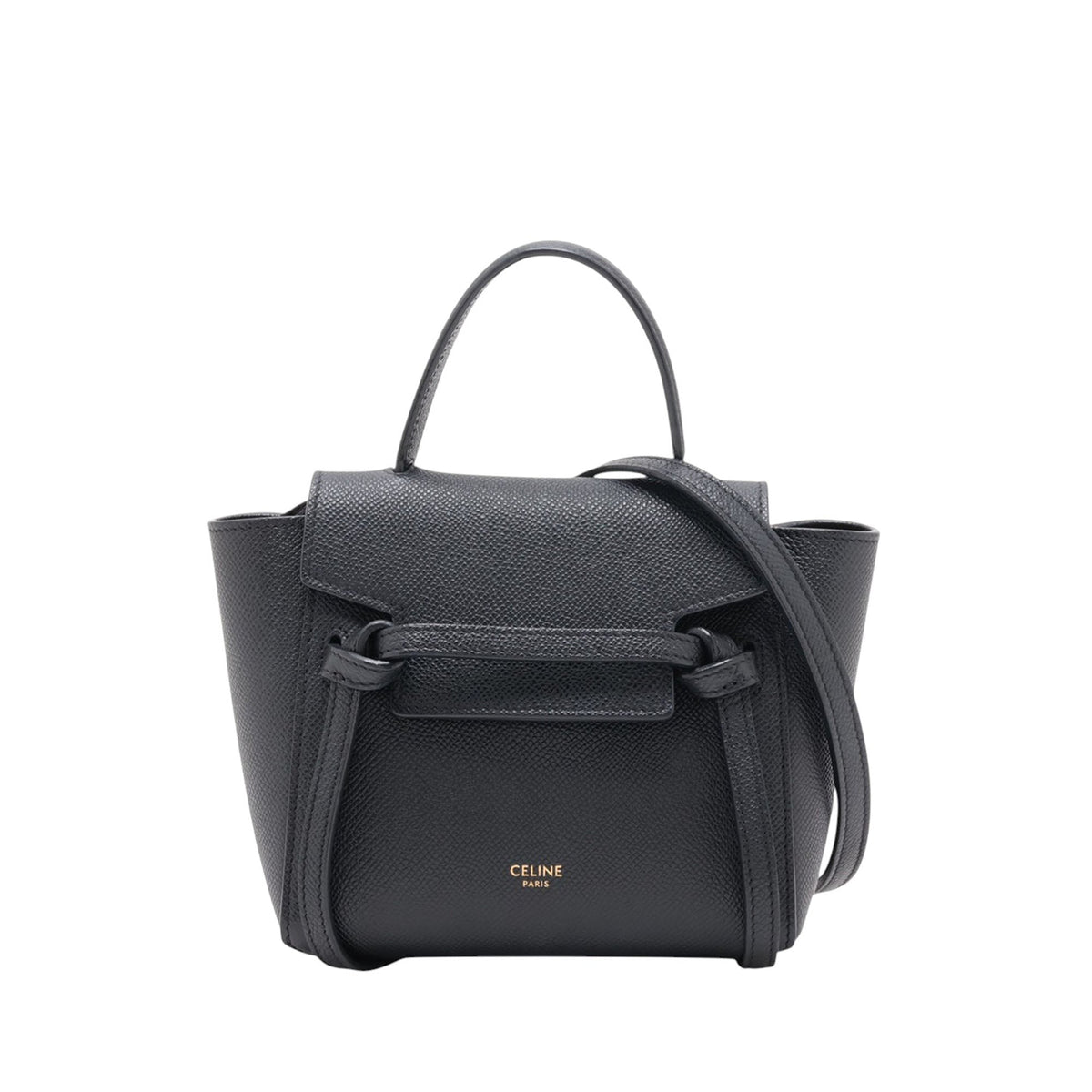 Celine Pico Grained Calfskin Belt Bag — Black