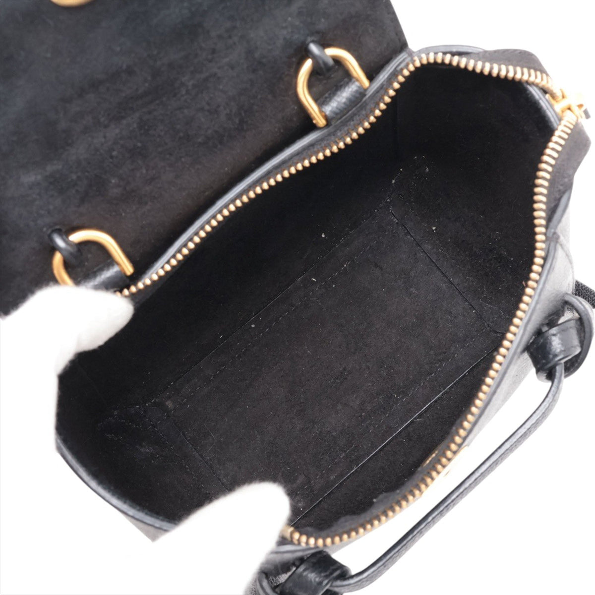 Celine Pico Grained Calfskin Belt Bag — Black