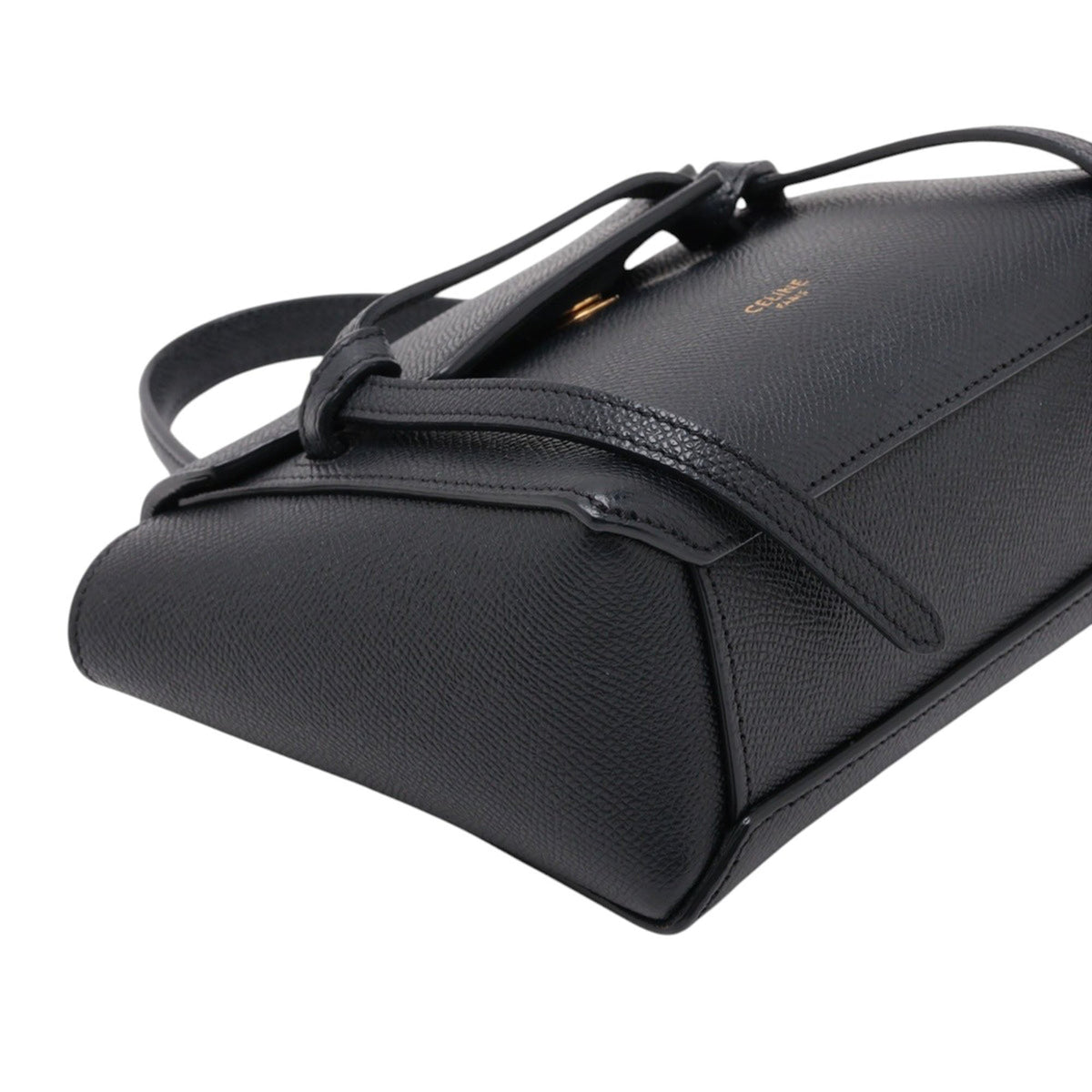 Celine Pico Grained Calfskin Belt Bag — Black
