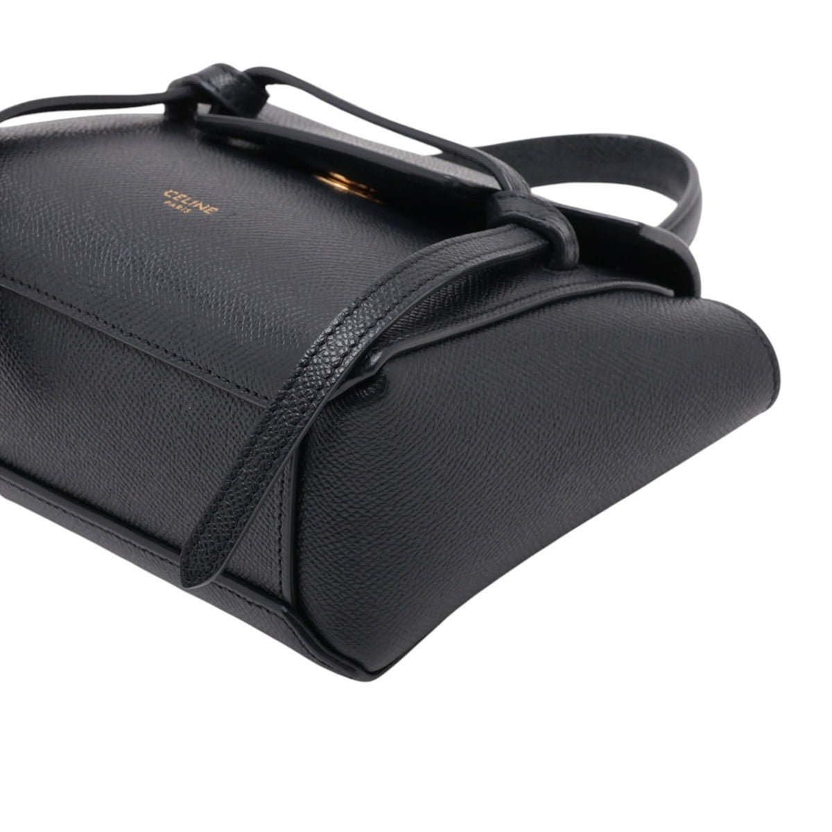 Celine Pico Grained Calfskin Belt Bag — Black