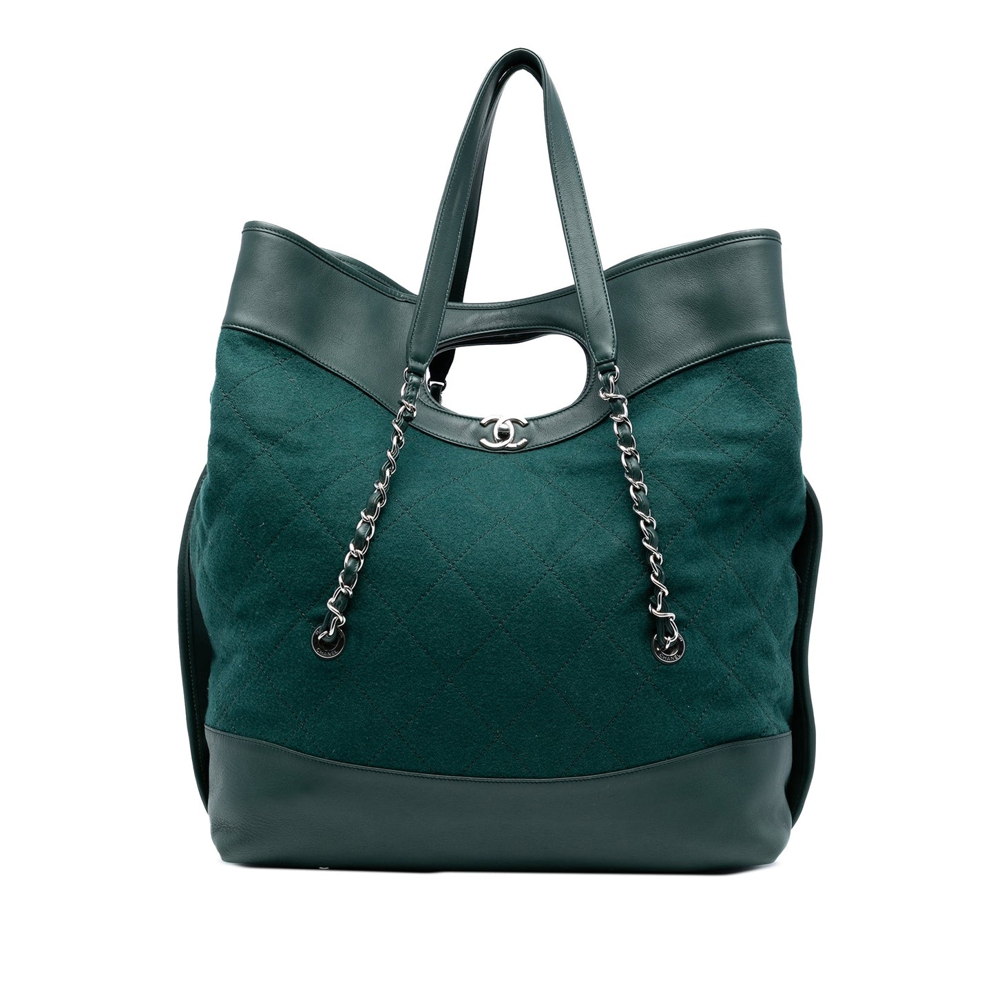 Chanel Extra Large Stitched Wool and Calfskin 31 Shopping Bag