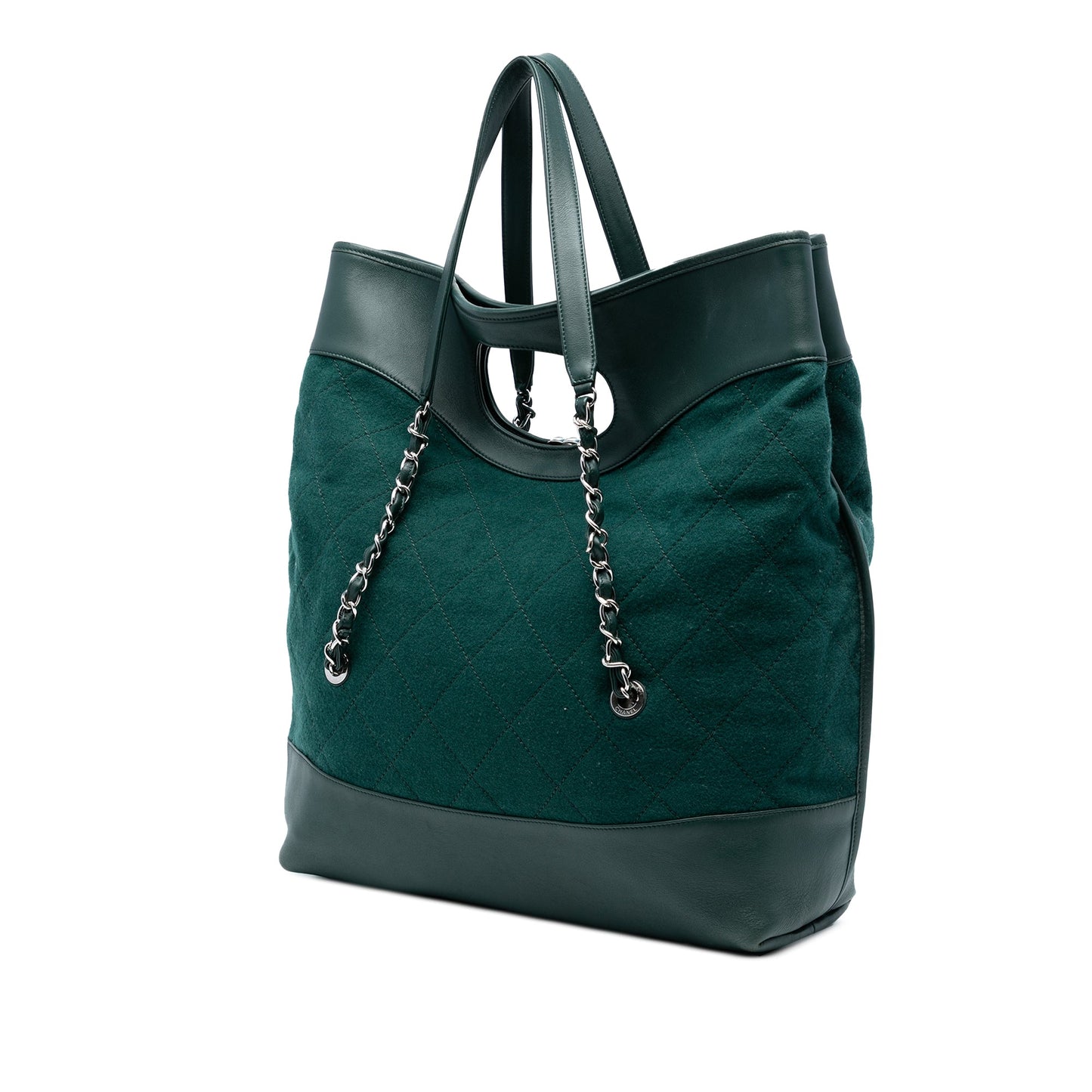 Chanel Extra Large Stitched Wool and Calfskin 31 Shopping Bag