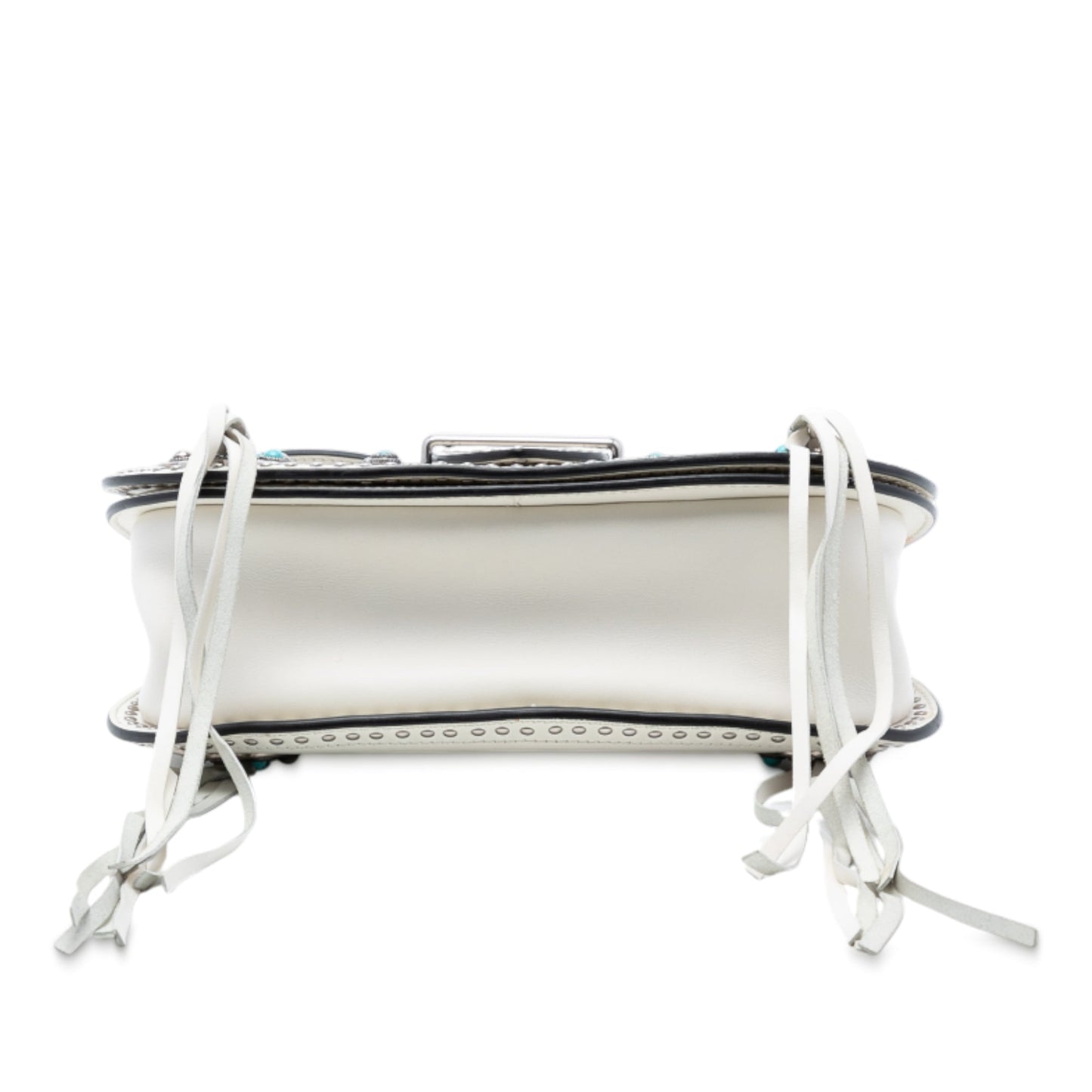 Prada City Calf Studded Folk Corsiere Satchel