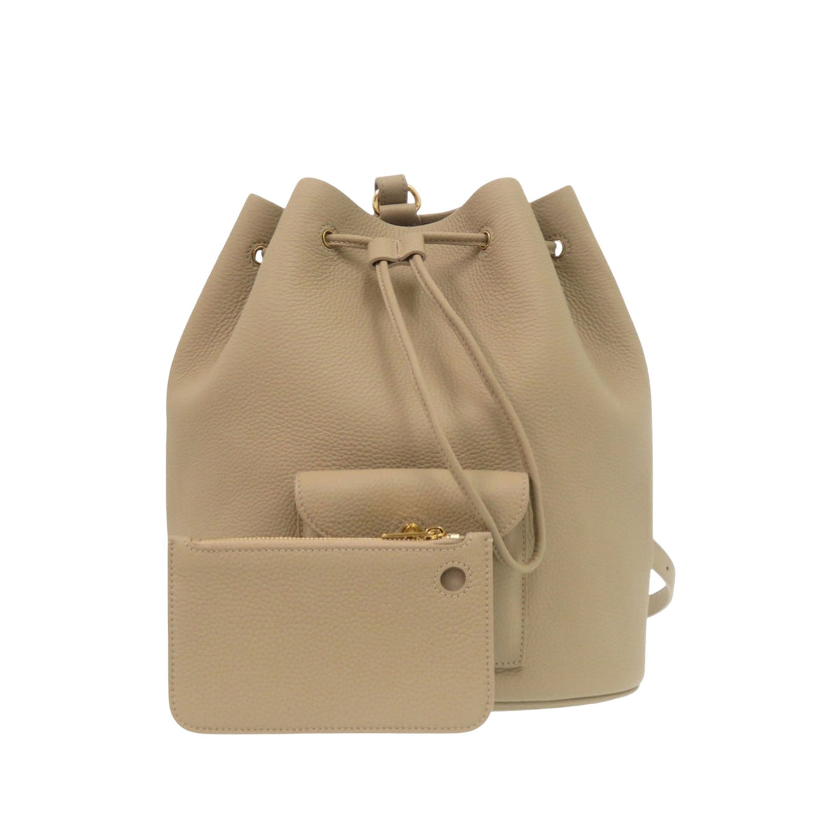 Loro Piana Grained Calfskin Extra Drawstring Backpack