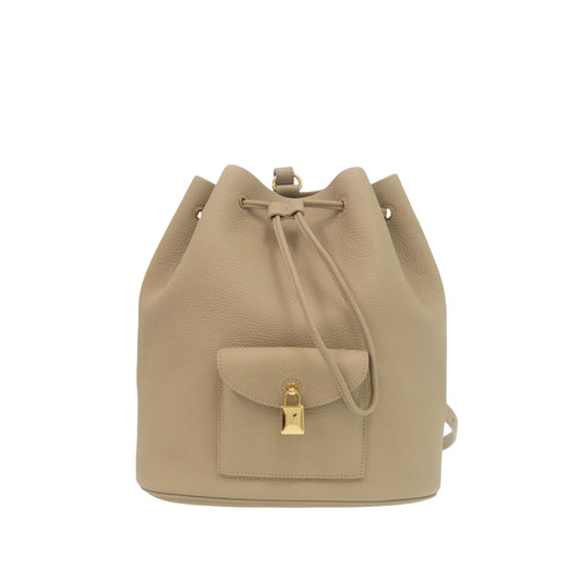 Loro Piana Grained Calfskin Extra Drawstring Backpack