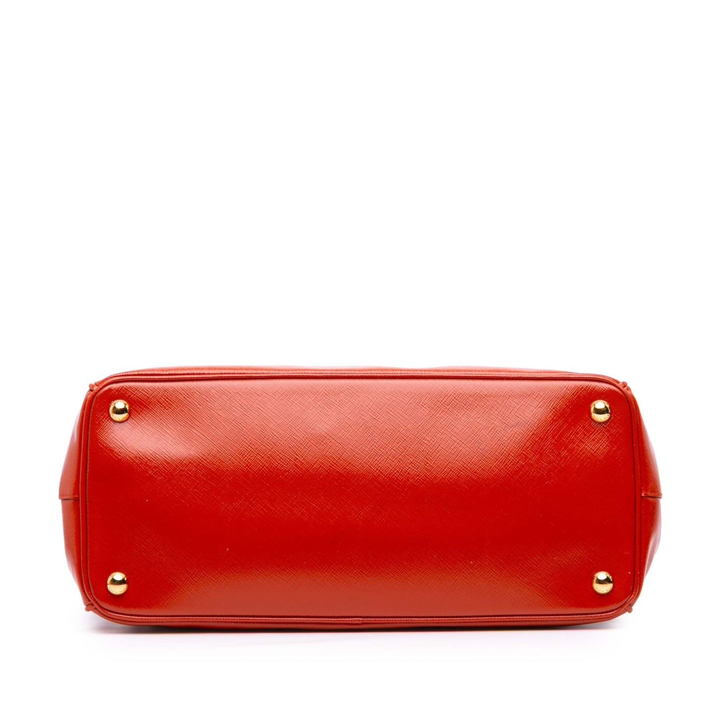 Prada Medium Saffiano Vernice Galleria Double Zip Satchel